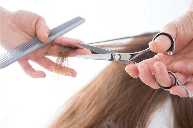 傷んだ部分のカット